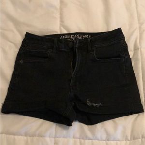 Black High-Waisted Shorts